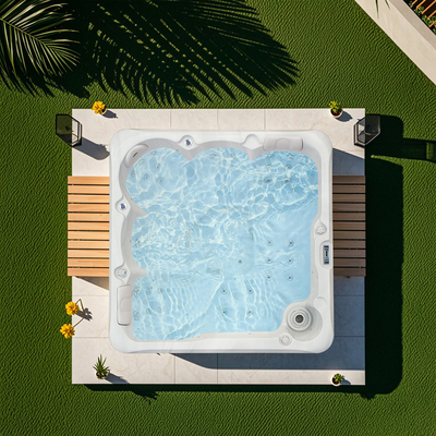 Akrilik 5 kişilik açık hava yüzme alanı Spa havuzu Bahçe rahatlama masajı Whirlpool sıcak küvetler