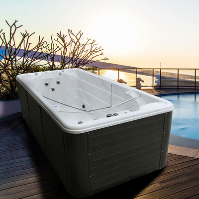 Lüks Akrilik Sonsuz Yüzme Havuzu Açık Jakuzi Masaj Yüzmek Spa