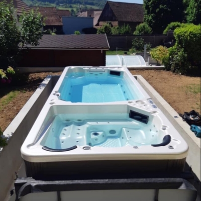5.9 Metre Lüks Hidro Masaj Açık Jakuzi ve Yüzme Spa Combo