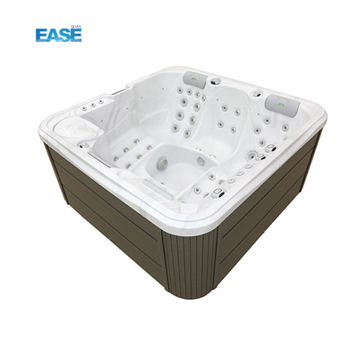 Beyaz Açık Hava Spa Sıcak Tub Akrilik Spa Balboa Sistemi 54 Toplam Jetler