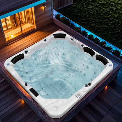Açık Hava Hidroterapi Spa Havuz Hava Jetleri Masaj Led Işıklı Whirlpool Sıcak Tublar