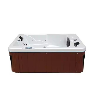 Aile için 2 salonlu bahçe sıcak küvetler Dış masaj spa havuzları LED ışıkları olan bağımsız küvetler