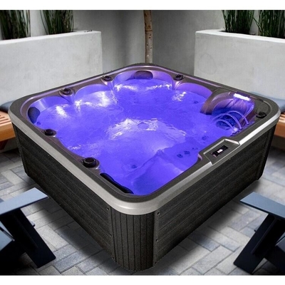 Açık Açık Akrilik Sıcak Havuz Spa Özel Jacuzzi Açık Açık Havuz Spa 6 kişilik Masaj Spa LED Işıklı Sıcak Havuz