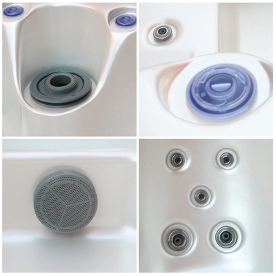 5 kişilik lüks açık havada sıcak küvet Whirlpool Masaj Bluetooth hoparlörü olan akrilik küvetler