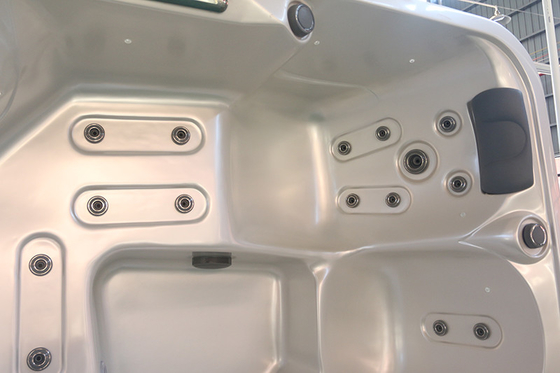 Beyaz 5 kişilik Akrilik Köşe LED Işık Hidroterapi Sıcak Tub E-371S