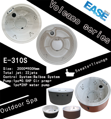5-6 kişilik Bluetooth Wifi yuvarlak sıcak küvet Spa Balbao 3kW ısıtıcı