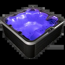 Yarım batık basit modern 8 kişilik SPA Whirlpool Banyo Beyaz Mermer