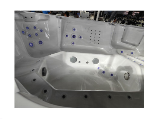 Okyanus Dalgası Saf Beyaz Akrilik Dörtgen Dış Banyo SPA Tubları