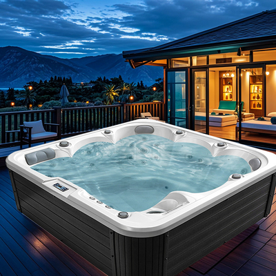 Açık Acrylic Hydro Spa Tub Ev Rahatlama Sauna Buharlı Sıcak Havuz