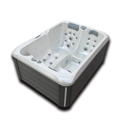 Modern 3 Kişilik Akrilik Jakuziler Spa Jakuzi Açık Küvet, LED Işıklı