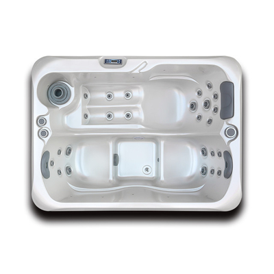 Modern 3 Kişilik Akrilik Jakuziler Spa Jakuzi Açık Küvet, LED Işıklı
