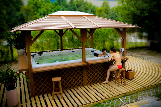 Lüks 10 Kişilik Akrilik Yüzme Havuzu LED'li Açık Yüzme Spa Jakuzi