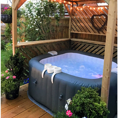 Kapaklı Taşınabilir Açık Mesaj Şişme Küvet Jakuzi Spa