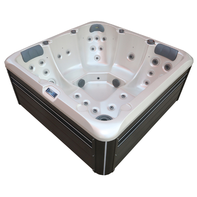 5 Kişilik Jakuzi Masajı Jakuzi Açık Hava Spa Küveti, Renkli LED Işıklı