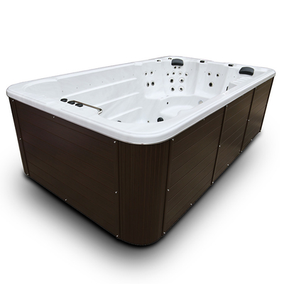 4 Metre Akrilik Beyaz Sonsuz Yüzme Spa Havuzu 6 Koltuklu Combo Jakuzi