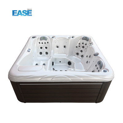 Beyaz Mermer 1300L Açık Hava Spası Sıcak Tub Akrilik Spas Banyo Küvetleri Balboa Whirlpool Sistem