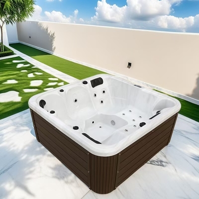 OEM Spa Fabrikası 5 kişilik Masaj Whirlpool Jacuzzi Otomatik Temizlik Sistemi ile Açık Hava Sıcak Tub