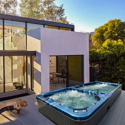 Yüzmek Spa İyi Yüzmek Havuz Konteyner Sonsuz Havuz Akrilik Fiberglas Yüzmek Spa Havuzu Açık Yüzme Havuzu